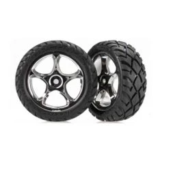 Traxxas Front Chrome Wheels/Anaconda Tires: Bandit VXL XL-5
