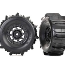 Traxxas Tires and wheels assembled glued Desert Racer wheels paddle tires foam inserts 2