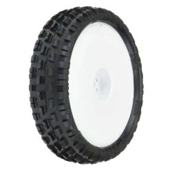 ProLine Wedge Squared 2.2" 2WD Z3 Buggy Tires, White Wheel Mounted 2 RB7, B6, B6D