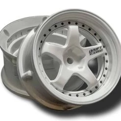 DS Racing 5 Spoke Triple White /Black Rivets