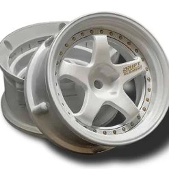 DS Racing 5 Spoke Tri White/Gold Rivets