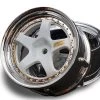 DS Racing 5 Spoke White /Chrome Lip/Gold Rivets -TIRES & WHEELS And RC PARTS Sales dsde 011 1