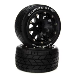Duratrax to ST Belted 2.8 2WD On-Road Truck Tires w/14mm Hex Black 2
