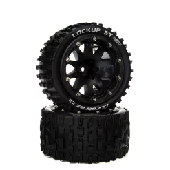 Duratrax Lockup ST Belted 2.8 2WD On-Road Truck Tires w/14mm Hex Black 2