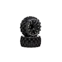 DuraTrax Stakker ST 2.8 2WD Front/Rear Truck Tires Black 2 0.5 Offset