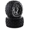 Duratrax Lockup MT Belted 2.8 Pre-Mounted Truck Tires Black Chrome 2 -TIRES & WHEELS And RC PARTS Sales dtxc5603