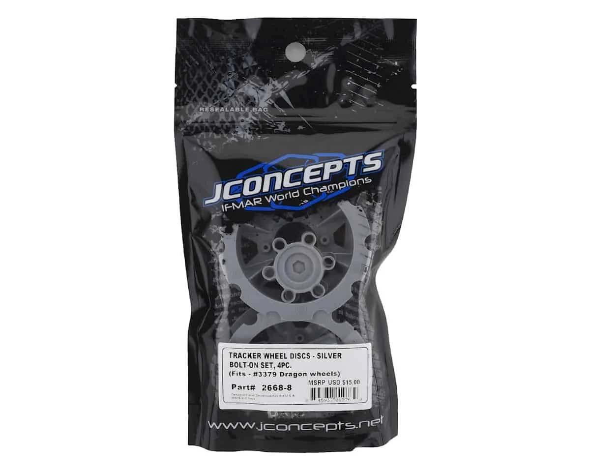 JConcepts Tracker Monster Truck Wheel Mock Beadlock Rings Silver 4 fits JCO3379 Dragon Wheels 4 JConcepts Tracker Monster Truck Wheel Mock Beadlock Rings Silver 4 fits JCO3379 Dragon Wheels - Image 2