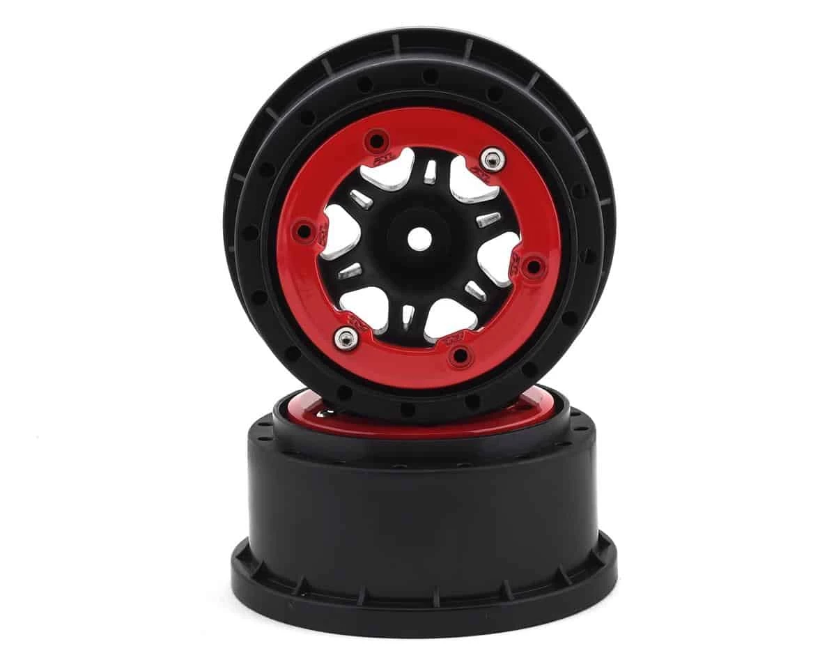 ProLine Split Six Bead-Loc Short Course Rear Wheels Black/Red 2 w/12mm Hex Slash Rear 3 ProLine Split Six Bead-Loc Short Course Rear Wheels Black/Red 2 w/12mm Hex Slash Rear
