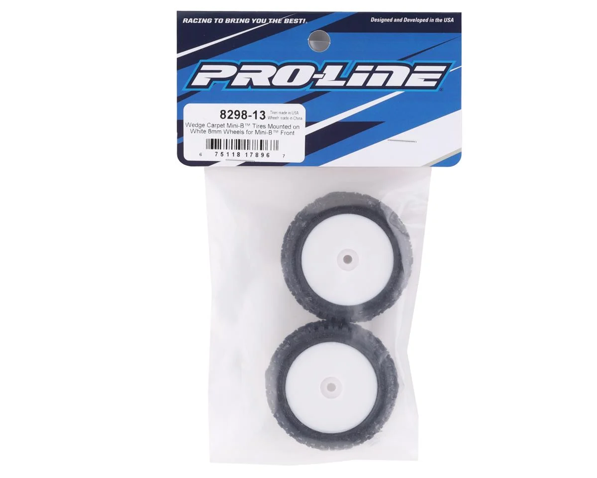 ProLine Wedge Carpet Tires MTD White Mini-B Front 8 ProLine Wedge Carpet Tires MTD White Mini-B Front - Image 6