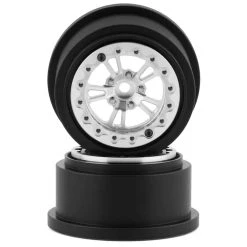 SSD V Spoke Aluminum Front and Rear 2.2 Drag Racing Wheels Silver Set 4 -TIRES & WHEELS And RC PARTS Sales ssd00481