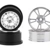 SSD V Spoke Aluminum Front and Rear 2.2 Drag Racing Wheels Silver Set 4 -TIRES & WHEELS And RC PARTS Sales ssd00481set
