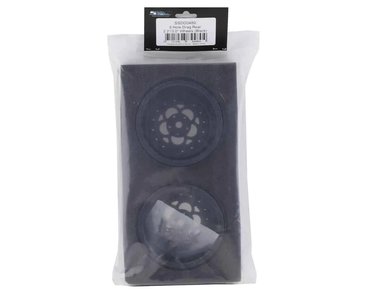 SSD 5 Hole Aluminum Front and Rear 2.2 Drag Racing Wheels Black Set 4 4 SSD 5 Hole Aluminum Front and Rear 2.2 Drag Racing Wheels Black Set 4 - Image 2