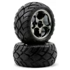 Traxxas Tires & wheels assembled Tracer 2.2 black chrome wheels Anaconda 2.2 tires with foam inserts 2 Bandit rear -TIRES & WHEELS And RC PARTS Sales tra2478a