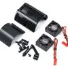 Yeah Racing 1/8 Twin Fan Aluminum Heat Sink w/2 Fans Black 40.8mm diameter -TIRES & WHEELS And RC PARTS Sales yea ya 0261bk