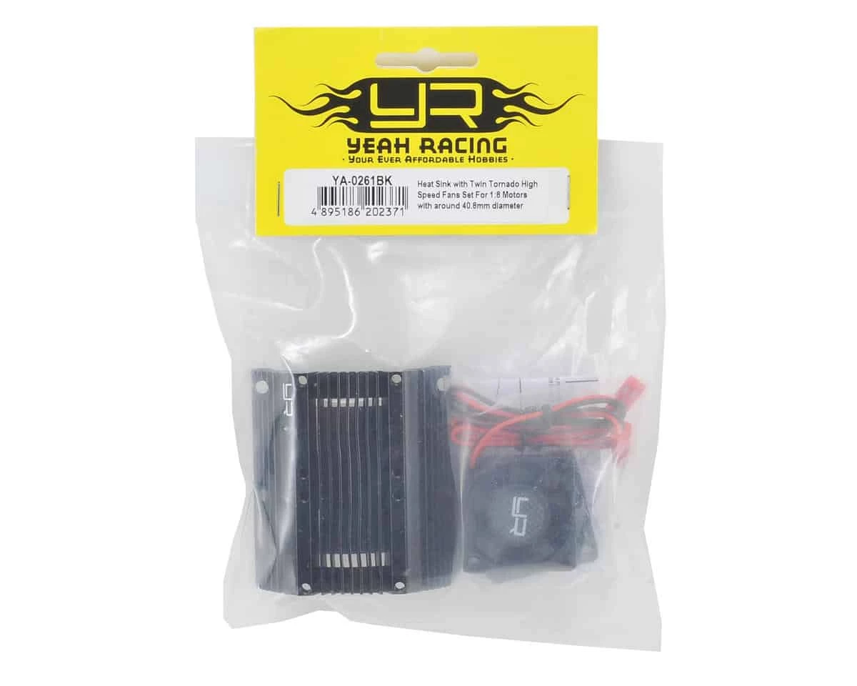 Yeah Racing 1/8 Twin Fan Aluminum Heat Sink w/2 Fans Black 40.8mm diameter 4 Yeah Racing 1/8 Twin Fan Aluminum Heat Sink w/2 Fans Black 40.8mm diameter - Image 2