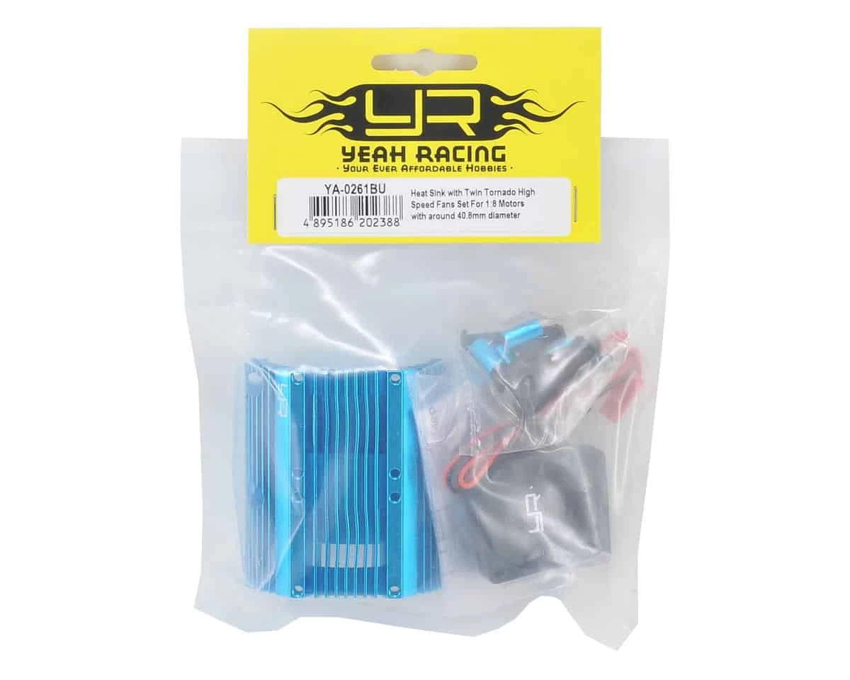 Yeah Racing 1/8 Twin Fan Aluminum Heat Sink w/2 Fans Blue 40.8mm diameter 4 Yeah Racing 1/8 Twin Fan Aluminum Heat Sink w/2 Fans Blue 40.8mm diameter - Image 2